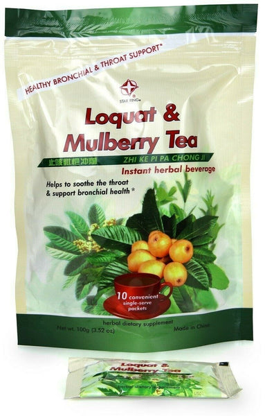 Loquat & Mulberry Combination Instant Tea (Zhi Ke Pi Pa Chong Ji) (10 Packets)