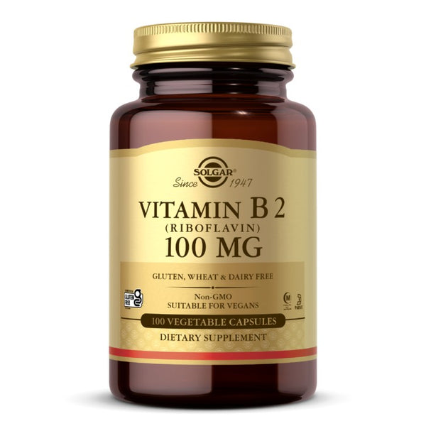 Solgar - Vitamin B2 (Riboflavin) 100mg, 100 Vegetable Capsules