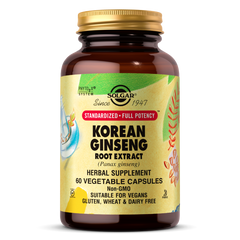 SOLGAR SFP KOREAN GINSENG ROOT EXTRACT VEGETABLE CAPSULES