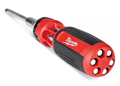 Milwaukee Brand - 9-in-1 Square Drive Ratcheting Multi-Bit Screwdriver