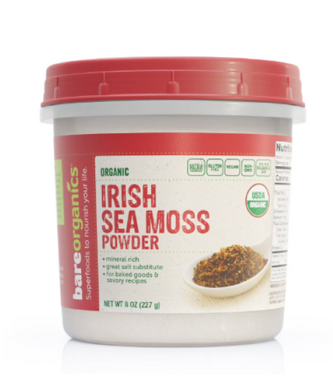 BareOrganics Irish Moss Powder Raw -- 8 oz