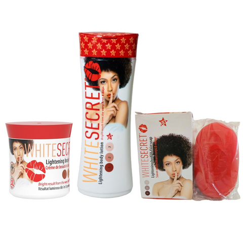 WHITE SECRET 3-in-1 Tone Correction Set – Body Lotion, Cream & Soap
