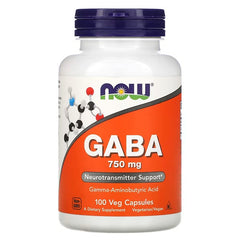 Now Foods GABA 750mg - 100 Vcaps