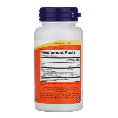 Now Foods Black Currant Oil 500 milligrams - 100 softgels