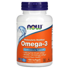 Now Foods Omega-3 Molecular Distilled Dietary Supplement, 1000 mg, 100 Count