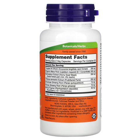 NOW Foods Testo Jack 200 (Tm) 60 Vcaps