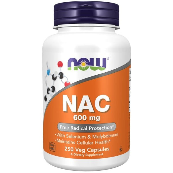 NOW Supplements, NAC (N-Acetyl Cysteine) 600 mg , 250 Veg Capsules