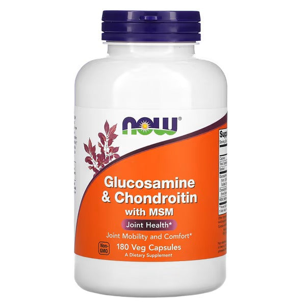 NOW Foods Glucosamine & Condroitin with MSM, 180 Capsules