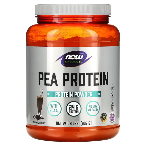 NOW Foods Pea Protein, Dutch Chocolate, 2 lbs