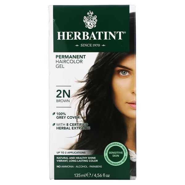 Herbatint - Herbal Haircolor Permanent Gel 2N Brown - 4.5 oz.