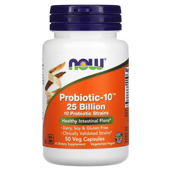 NOW Foods Probiotic-10, 25 Billion 50 Veg-caps