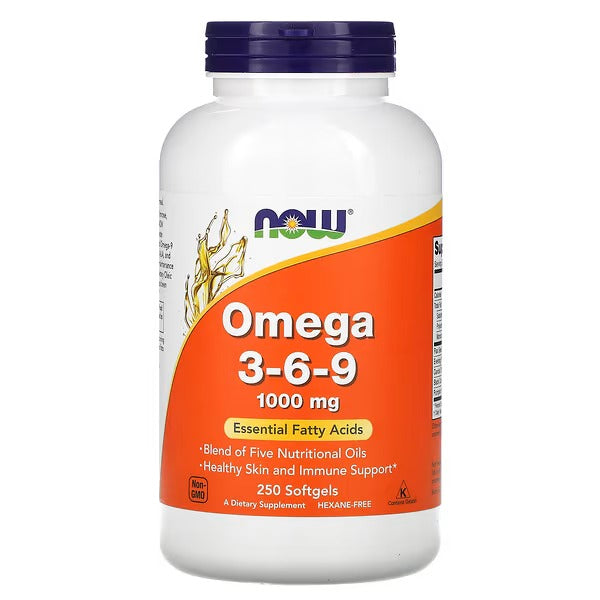 NOW Foods Omega 3-6-9, 1000 mg, 250 Softgels