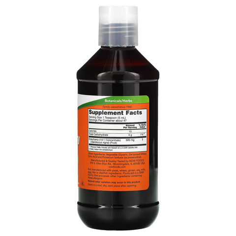 NOW Foods Elderberry Liquid Concentrate, 8-Ounce