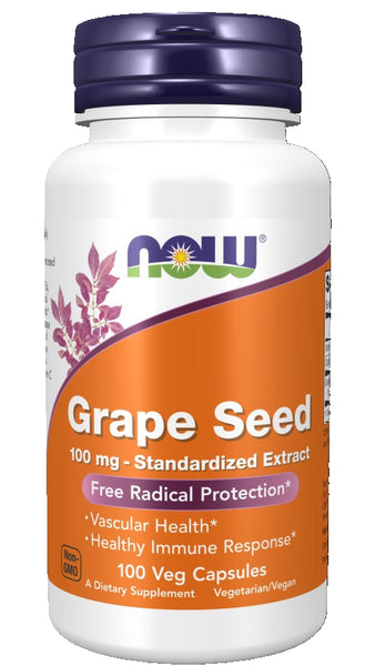 NOW Foods Grape Seed Anti 100mg, 100 Vcaps