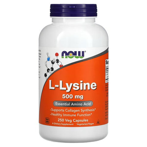 NOW Foods L-Lysine, 500 mg, 250 Capsules