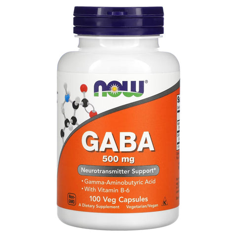 NOW Gaba 500mg, 100 Capsules