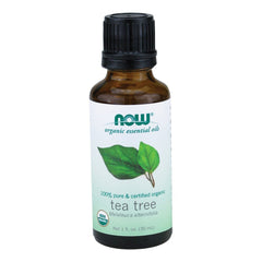 NOW Foods Organic Essential Oils 100% Pure & Certified Organic Tea Tree 1 fl oz