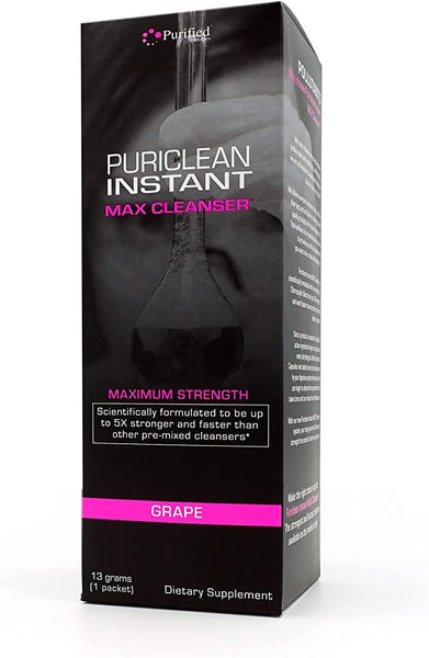 Puriclean Instant MAX Cleanser - Maximum Strength -Grape Flavor (1 Pack)