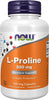 NOW Supplements, L-Proline 500 mg, Collagen Production*, Structural Support*, 120 Veg Capsules