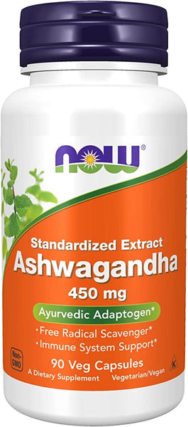NOW Foods Ashwagandha Extract 450 mg, 90 Vcaps