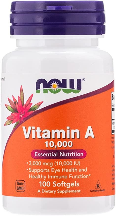 NOW Foods, Vitamin A, 10,000 IU, 100 Softgels