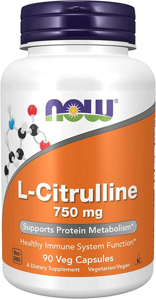NOW Supplements, L-Citrulline 750 mg, Amino Acid, 90 Veg Capsules