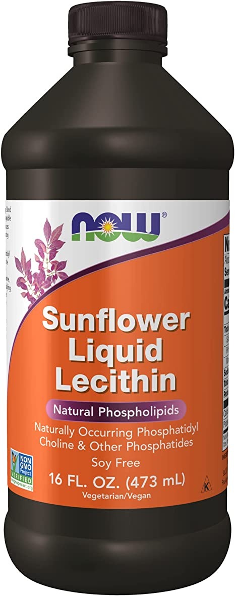 NOW Foods, Sunflower Liquid Lecithin, 16 fl oz (473 ml)