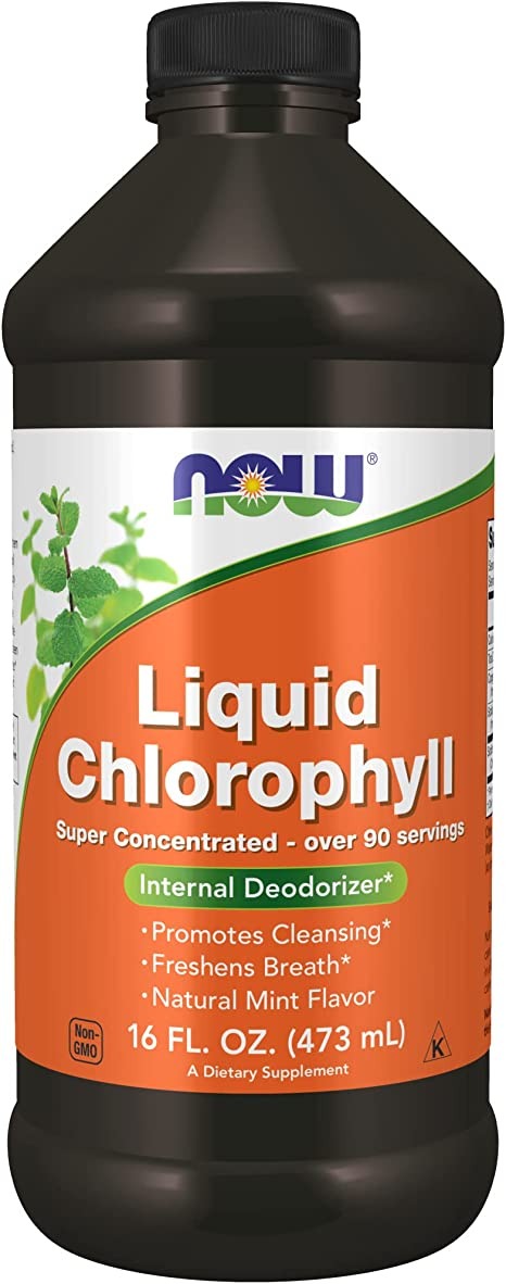 NOW Supplements, Liquid Chlorophyll, Mint Flavor, 16-Ounce