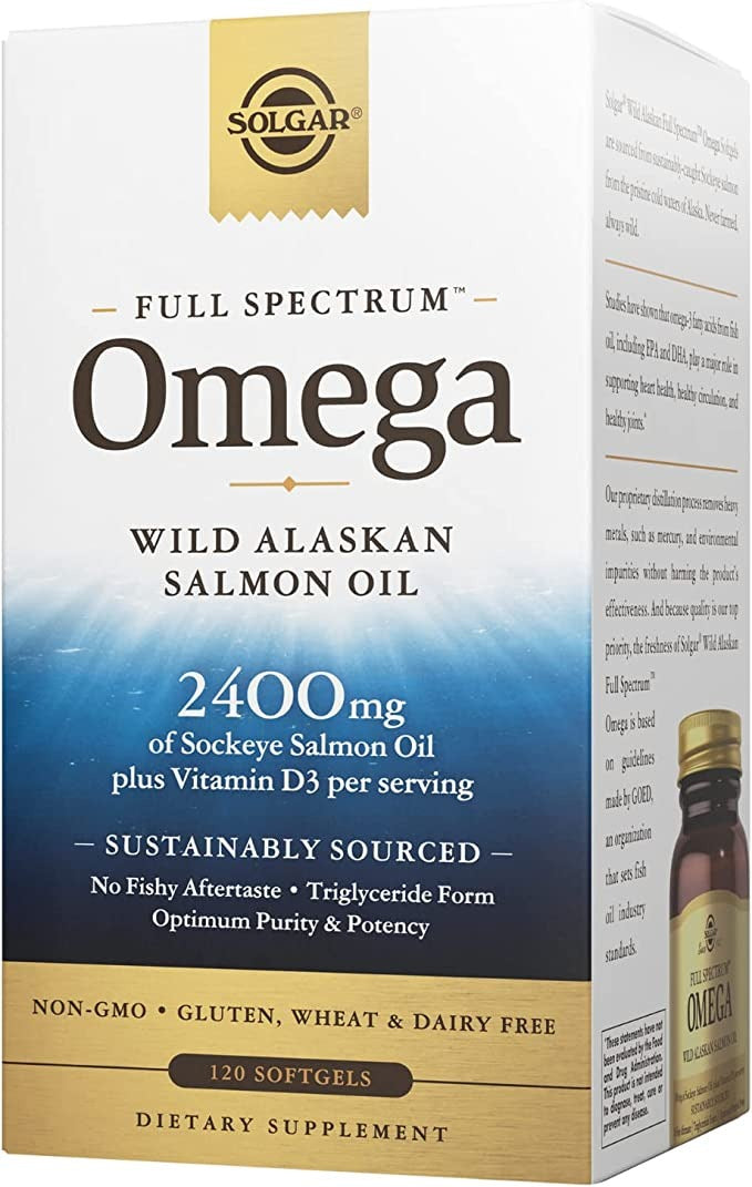 Solgar Wild Alaskan Full Spectrum Omega Supplement 120 Softgels