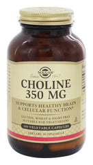 Solgar - Choline 350 mg. - 100 Vegetarian Capsules