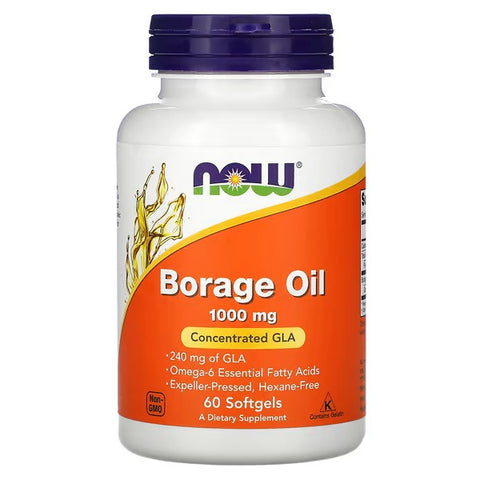 NOW Foods Borage Oil 1000mg, 60 Softgels