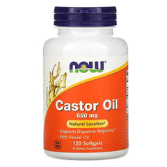 NOW Foods Castor Oil, 650 mg 120 softgels