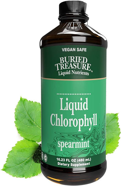 Buried Treasure Liquid Chlorophyll 100 mg Spearmint Flavor,16 oz