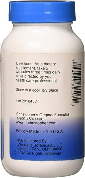Dr Christophers Pancreas Formula 100 Capsules – Nature & Herbs