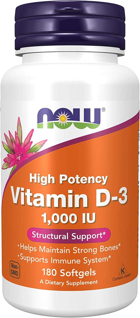 NOW Foods Vitamin D-3 1000 IU 180 softgels