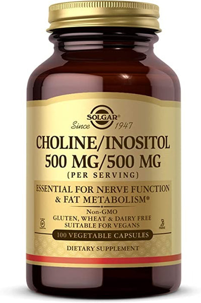 Solgar - Choline Inositol -- 500 mg - 100 Vegetable Capsules
