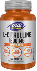 NOW Sports Nutrition, L-Citrulline, Extra Strength 1,200 mg, Amino Acid, 120 Tablets