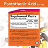 NOW Supplements, Pantothenic Acid (Vitamin B-5) 500 mg, B-Complex Vitamin, 250 Capsules
