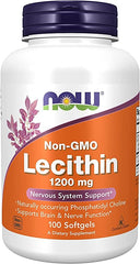 NOW Supplements, Lecithin 1200 mg with naturally occurring Phosphatidyl Choline, 100 Softgels