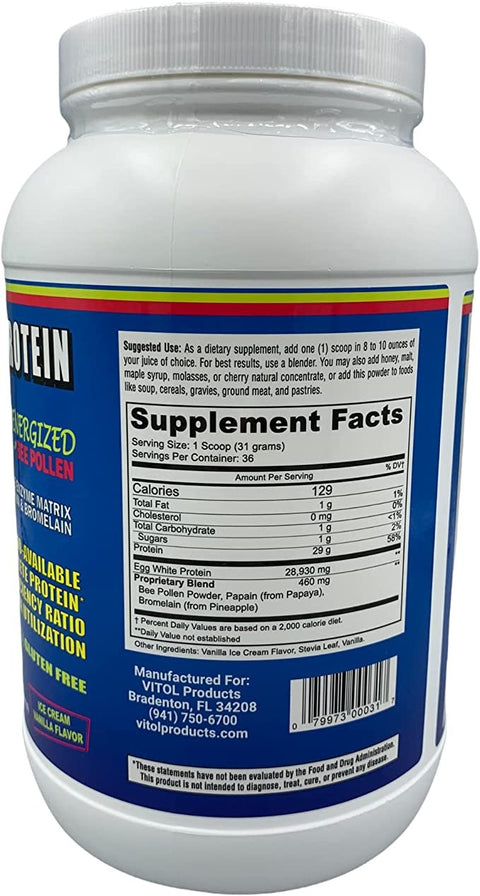 Vitol - 100% Egg Protein Vanilla - 40 oz