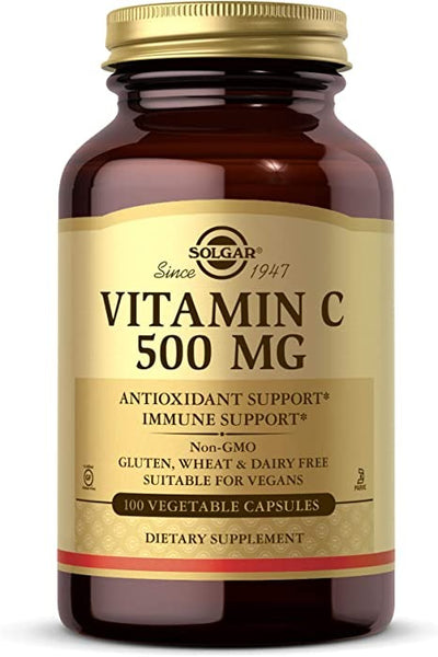 Solgar Vitamin C 500 mg, 100 Vegetable Capsules