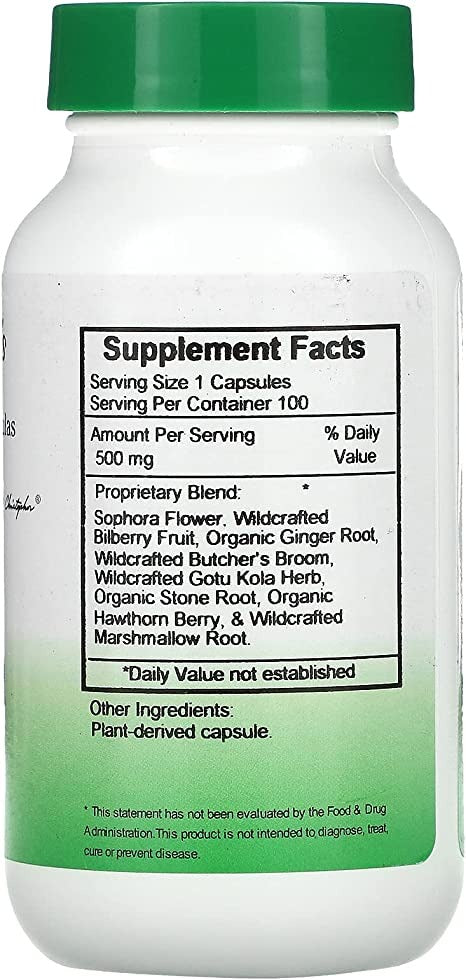 Christophers Original Formulas V-Vein Formula 500 Mg 100 Veggie Caps