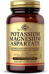 Solgar - Potassium Magnesium Aspartate - 90 Vegetarian Capsules