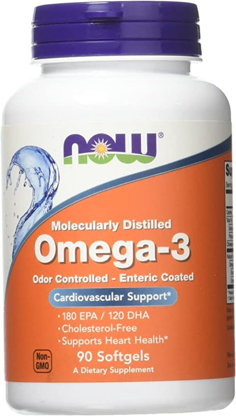 Now Foods Molecularly Distilled Omega-3 90 Softgel