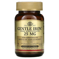 Solgar - Gentle Iron, 25 mg 90 Vegetable Capsules