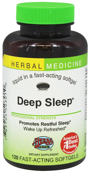 Herbs Etc - Deep Sleep Alcohol Free - 120 Softgels Contains California Poppy