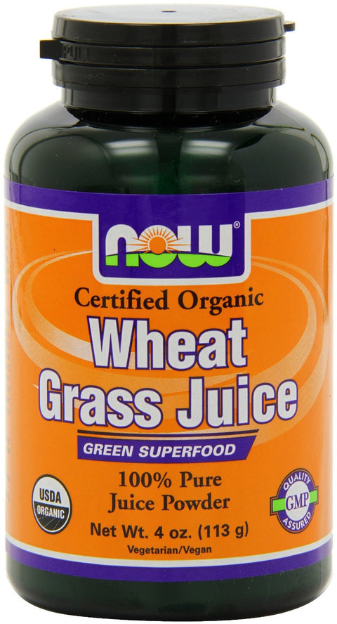 NOW Foods Certified Organic Wheat Grass Juice Powder