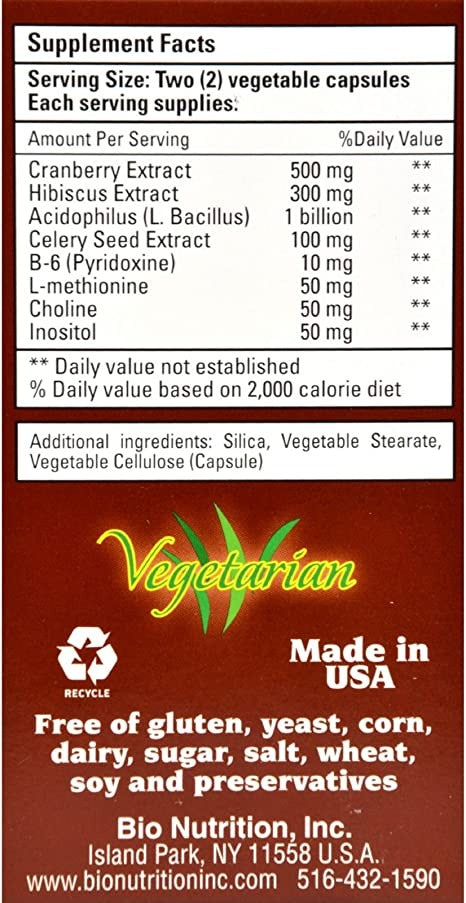 Bio Nutrition Kidney Bladder Wellness - 60 Vegetarian Capsules