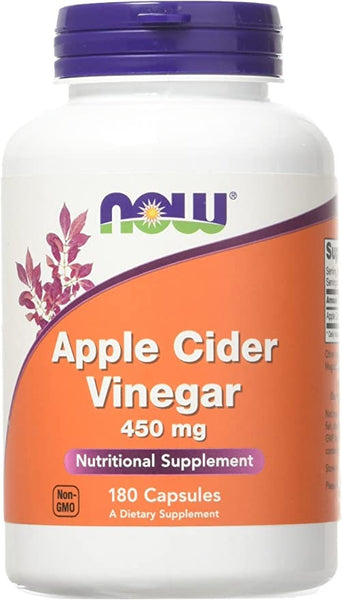 NOW Foods Apple Cider Vinegar 450 mg 180 Capsules