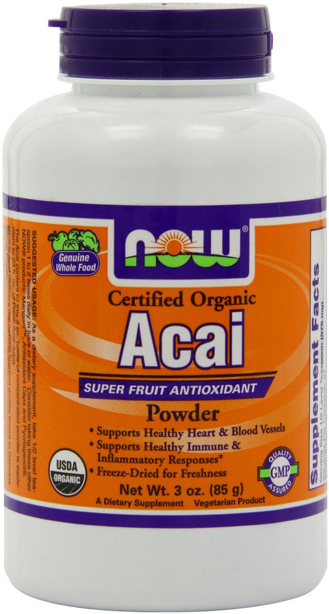 NOW Foods Certified Oraganic Acai Powder, 3 oz